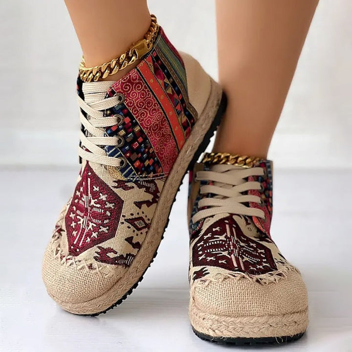 Boho wzorzysty wysokie sneakersy