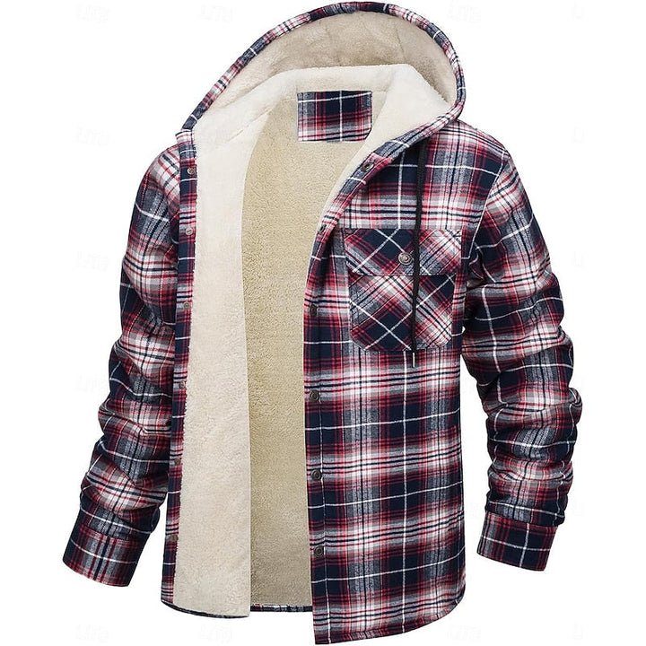 Z kapturem Check Overshirt