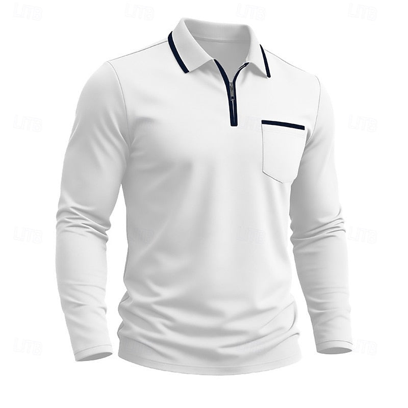 Elegancki zamek 1/4 koszulka polo
