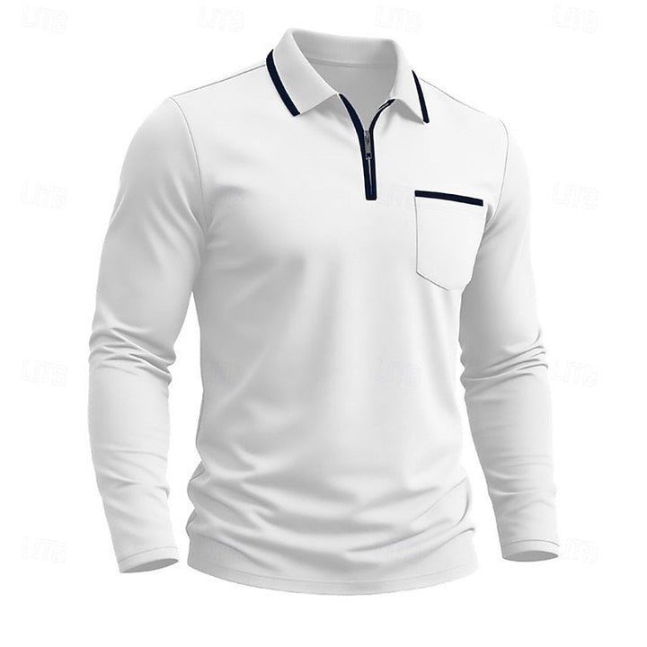 Elegancki zamek 1/4 koszulka polo