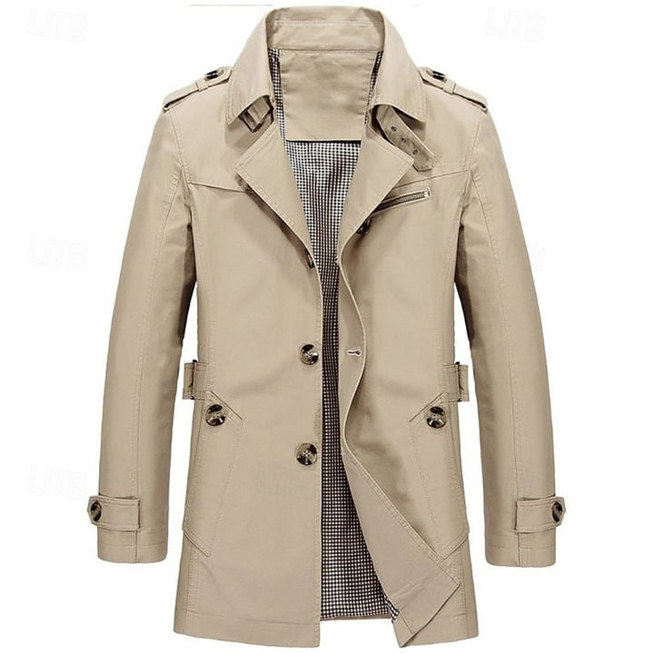 Elegancki Single-Breasted Trench płaszcz