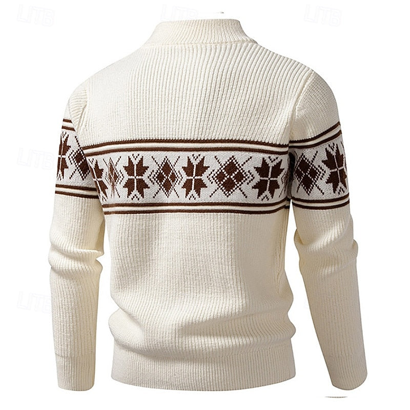 Fair Isle kardigan na zamek