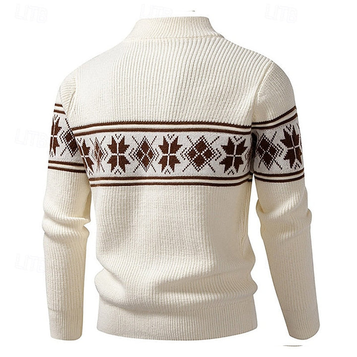 Fair Isle kardigan na zamek