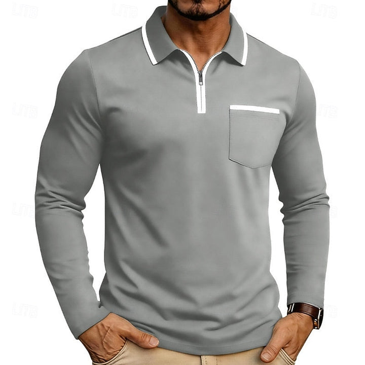 Elegancki zamek 1/4 koszulka polo