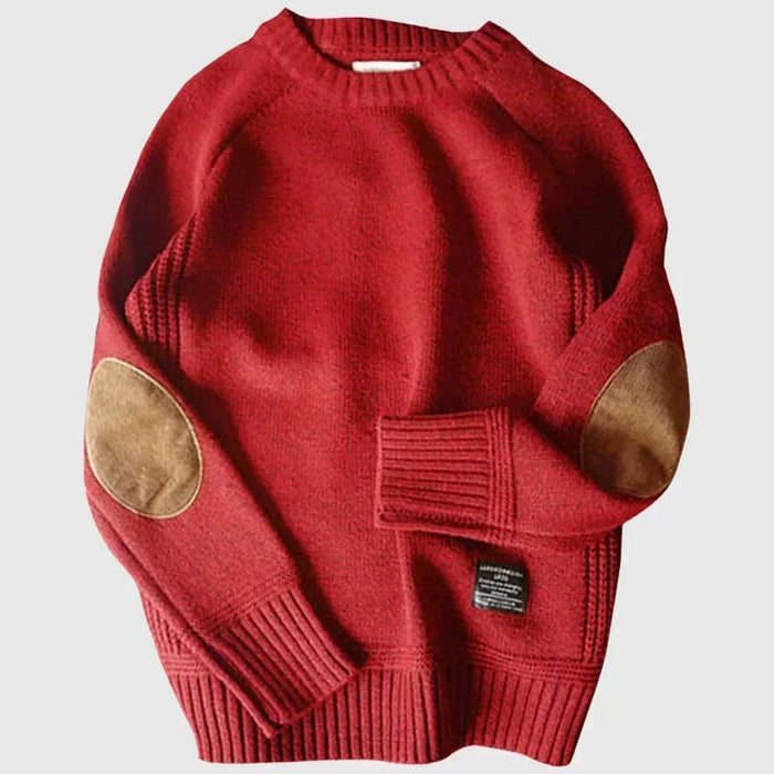 Klasyczny Elbow-Patch sweter