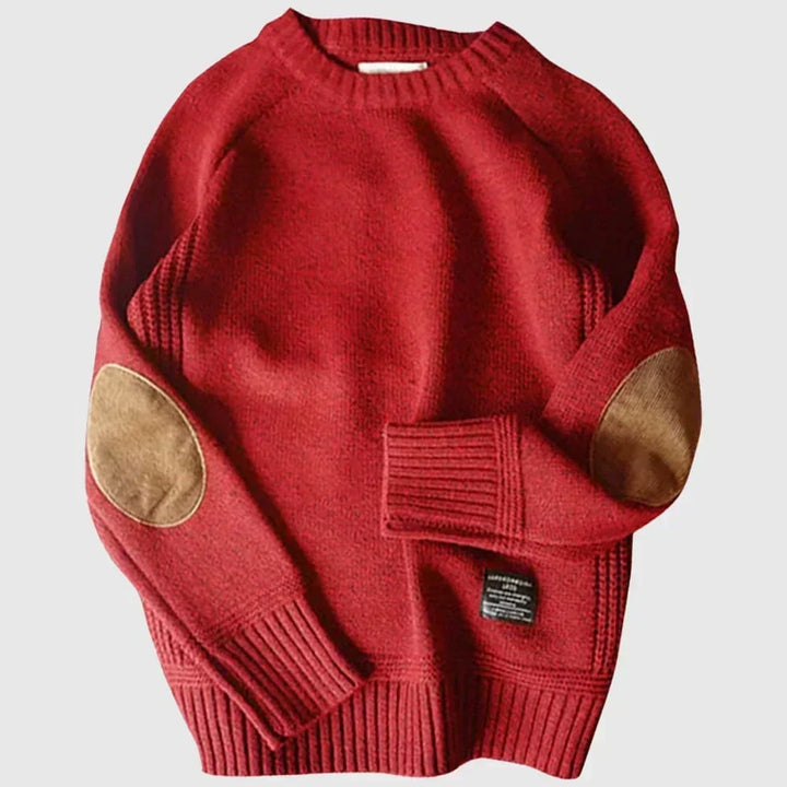Klasyczny Elbow-Patch sweter