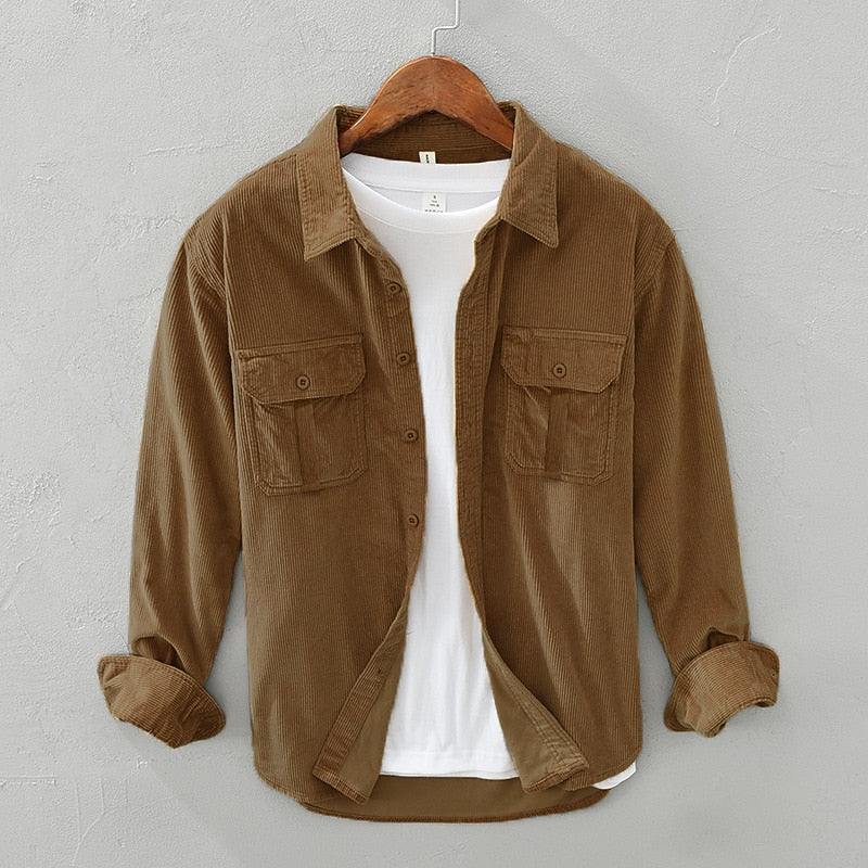 Solidny fakturowany Overshirt
