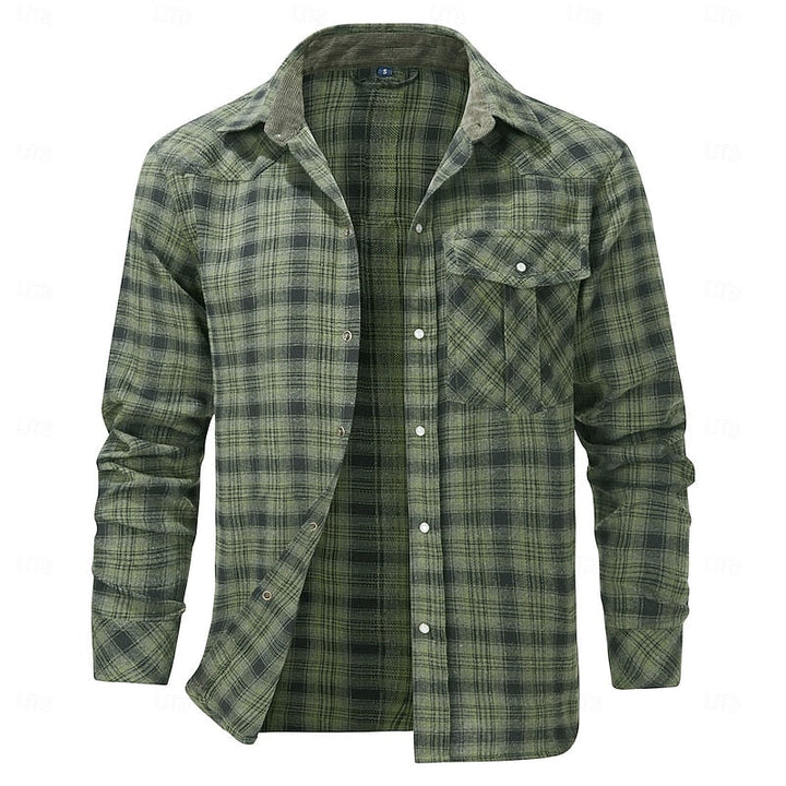 Solidny krata Overshirt
