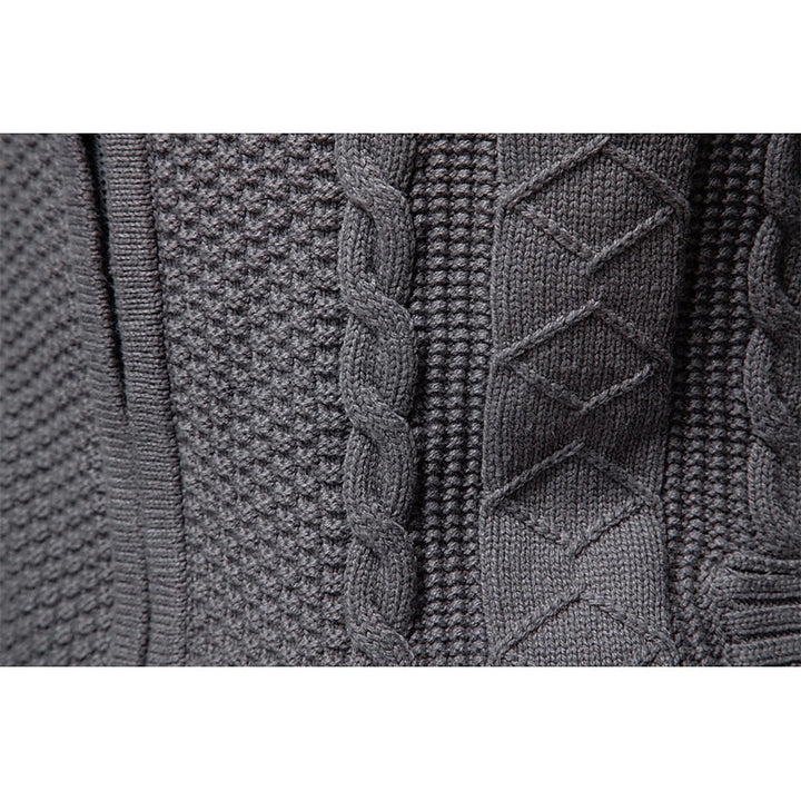 Fakturowany Zip-Up kardigan