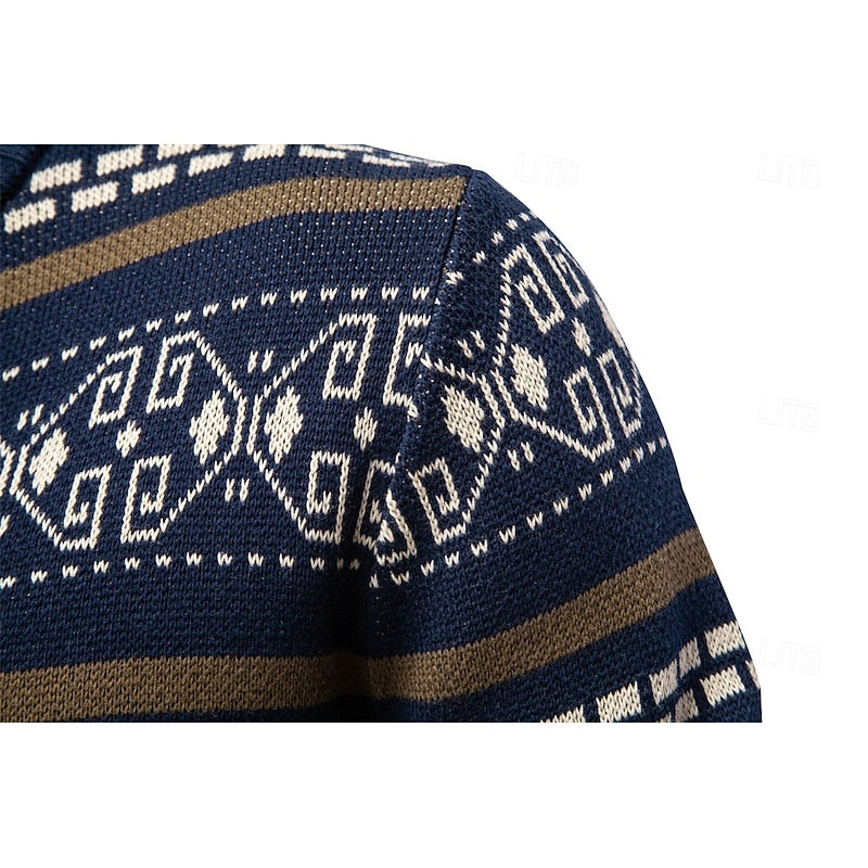 Fair Isle Zip-Up Christmas kardigan