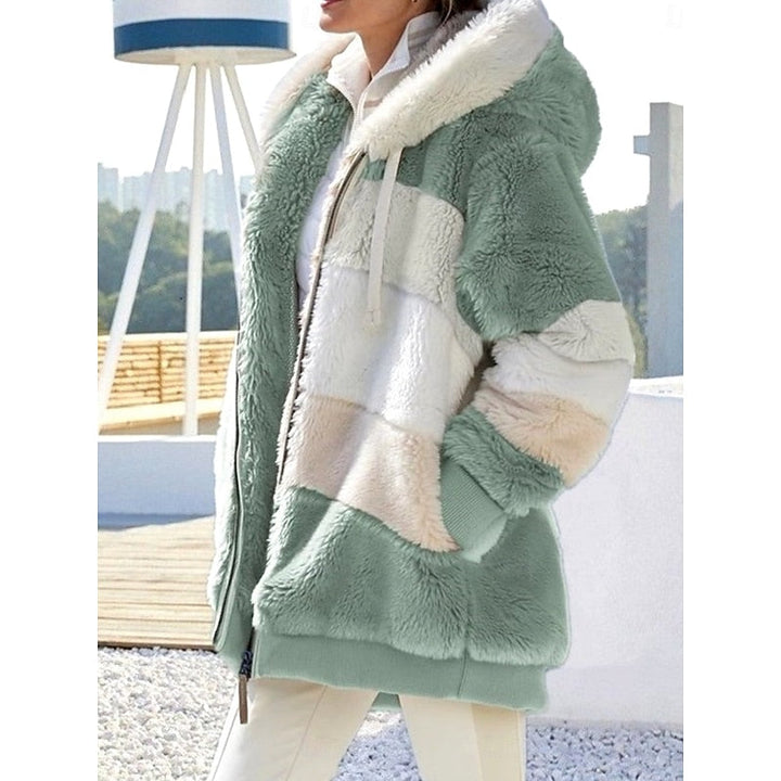 Przytulny z kapturem Zip-Up kurtka