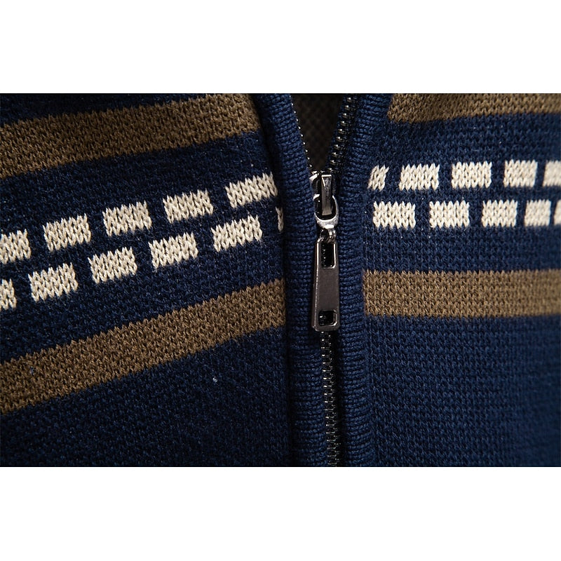 Fair Isle Zip-Up Christmas kardigan