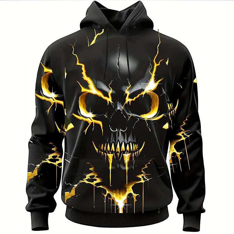 Halloween czaszka graficzny bluza z kapturem