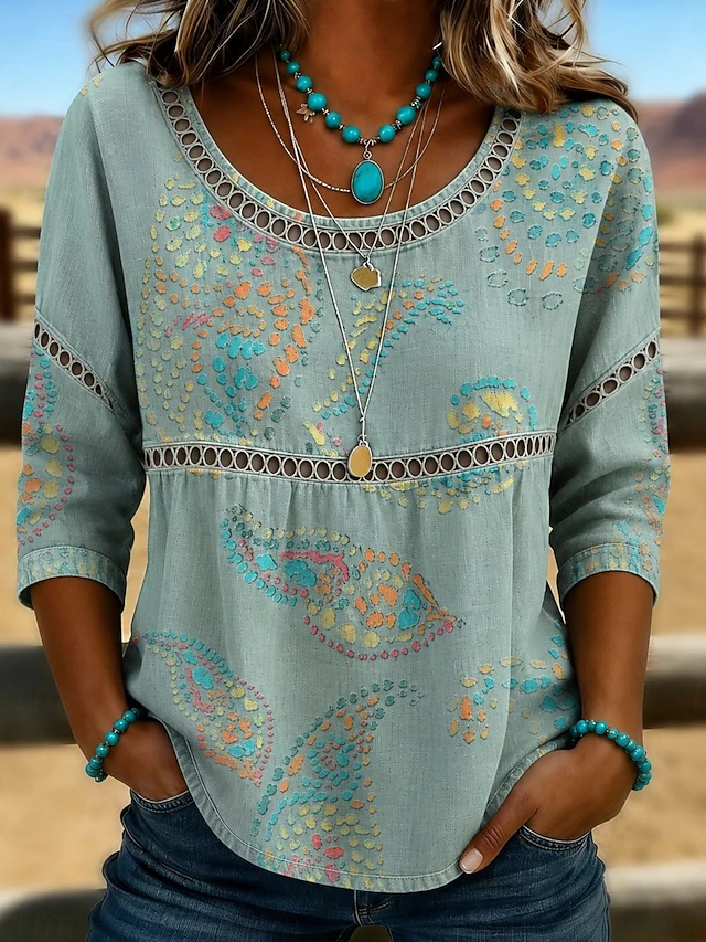 Boho Eyelet top
