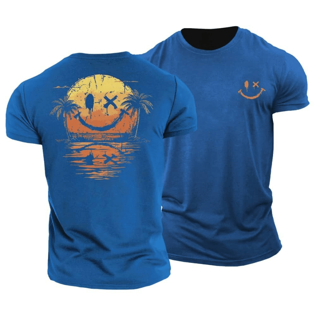 Letni Smiley plażowy T-shirt