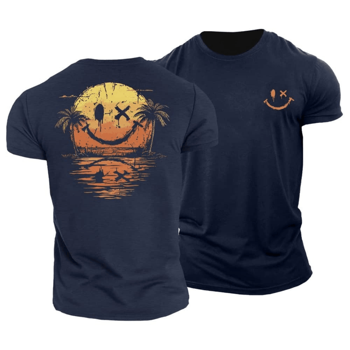 Letni Smiley plażowy T-shirt