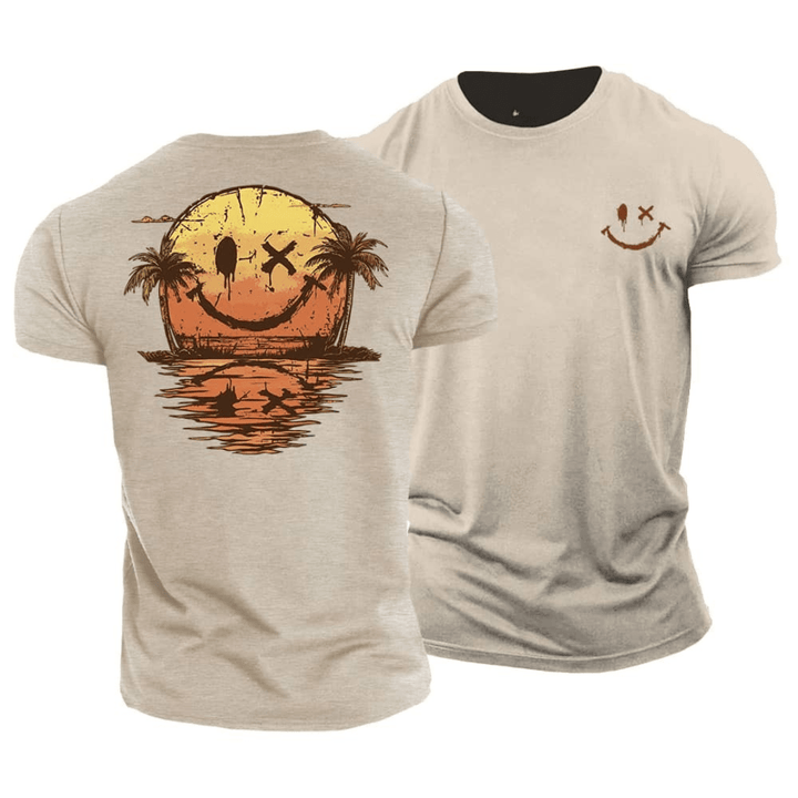 Letni Smiley plażowy T-shirt