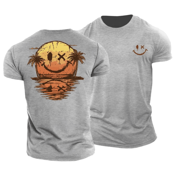 Letni Smiley plażowy T-shirt