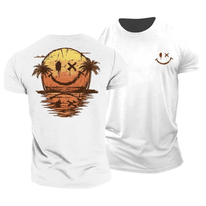 Letni Smiley plażowy T-shirt