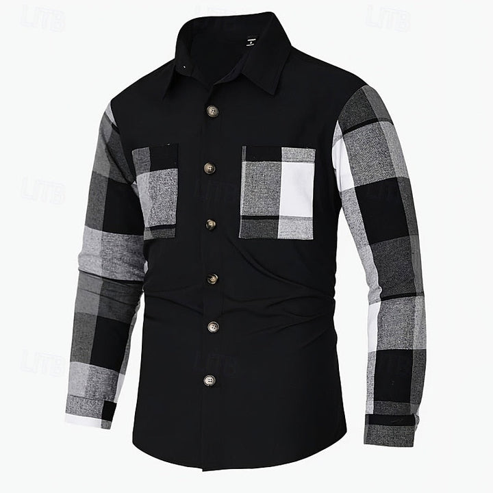 Nowoczesny Patchwork kurtka koszulowa