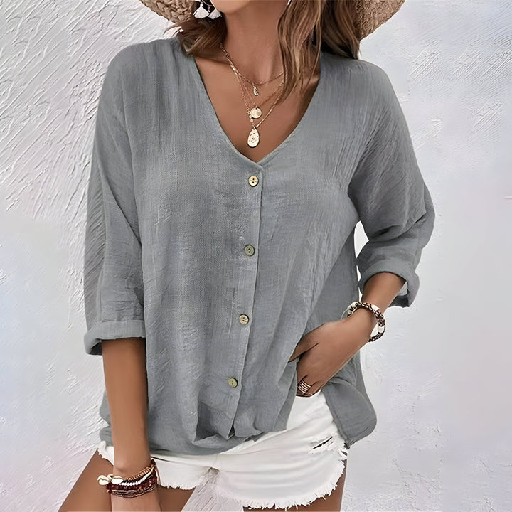Codzienny swobodny Button-Up bluzka