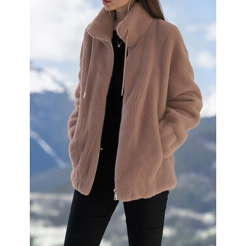 Przytulny Zip-Up płaszcz