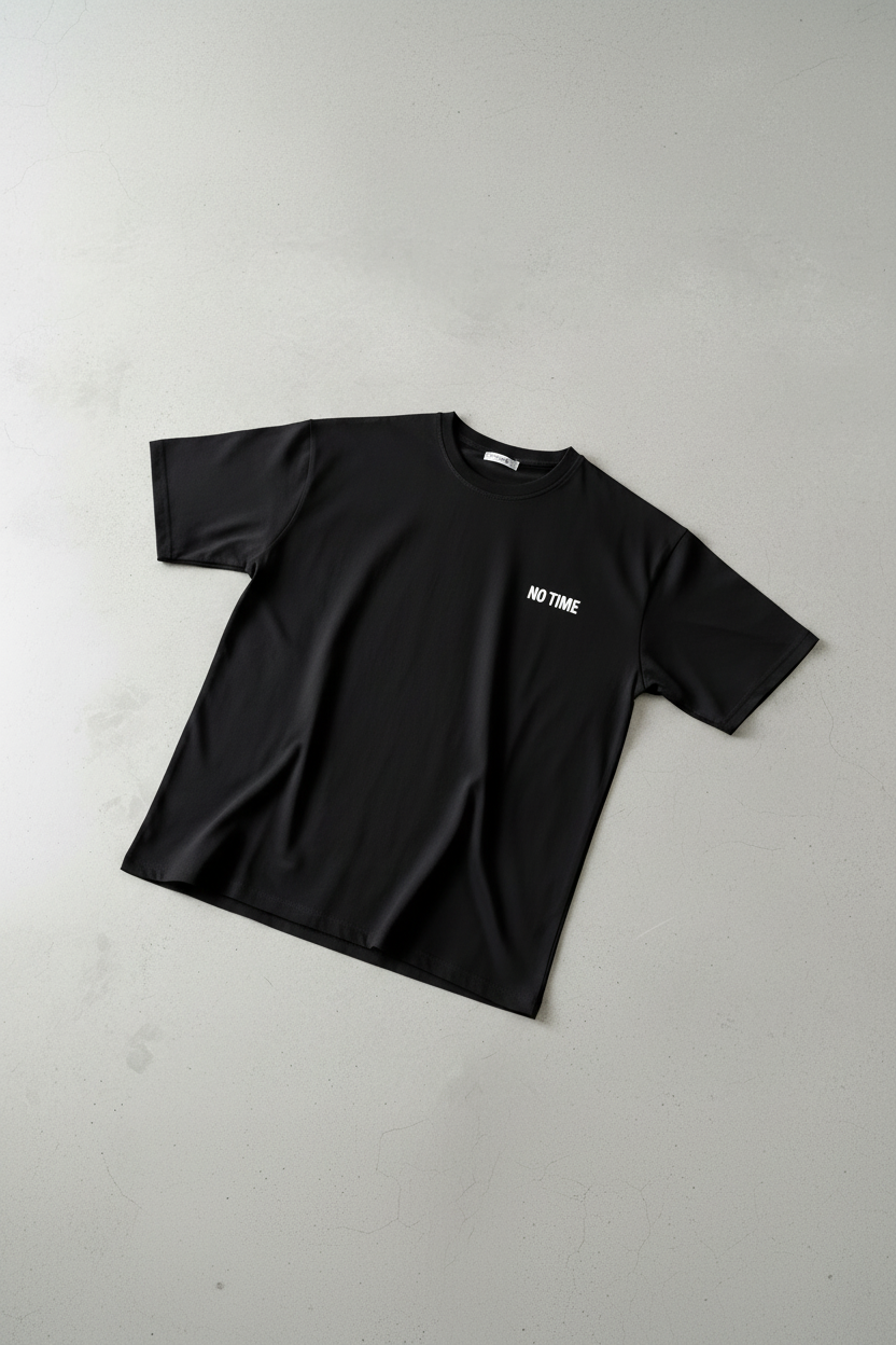 Oversize Nonsense T-shirt - Czarny i Biały