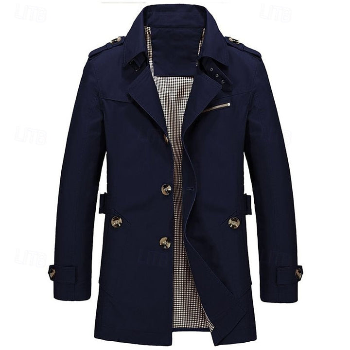 Elegancki Single-Breasted Trench płaszcz