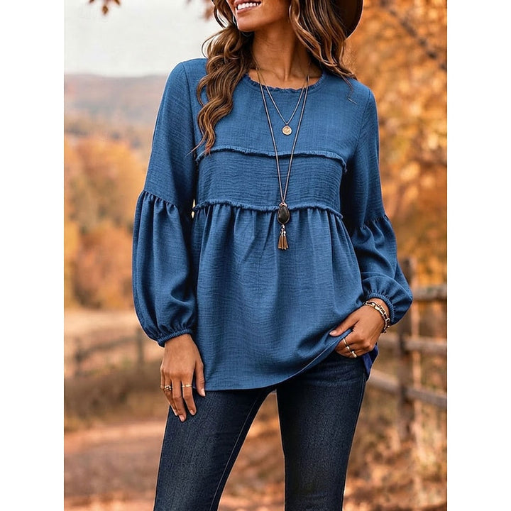 Swobodny peplum bluzka