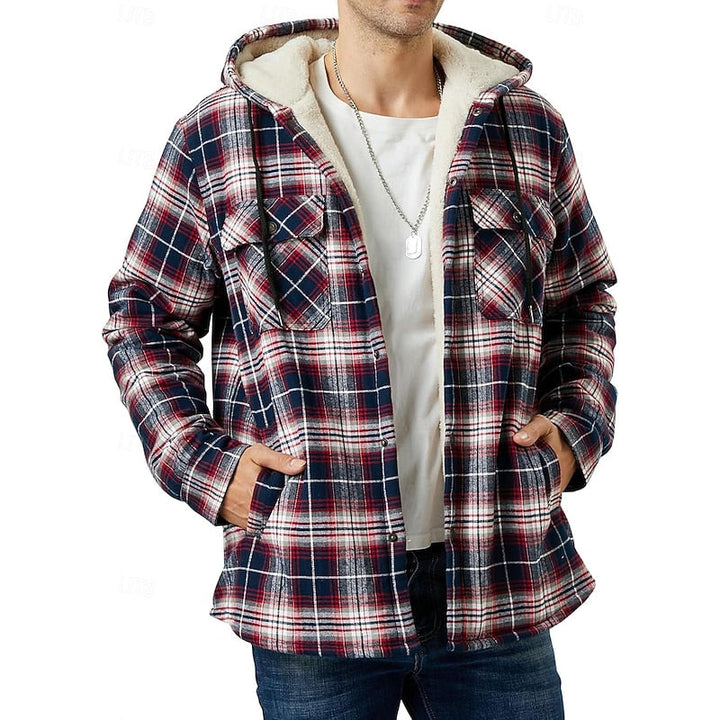 Z kapturem Check Overshirt