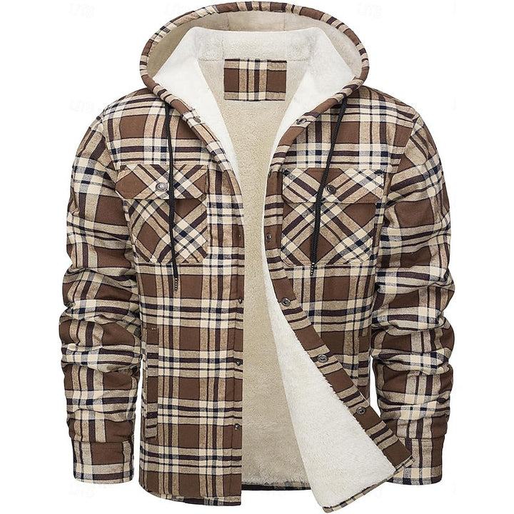 Z kapturem Check Overshirt