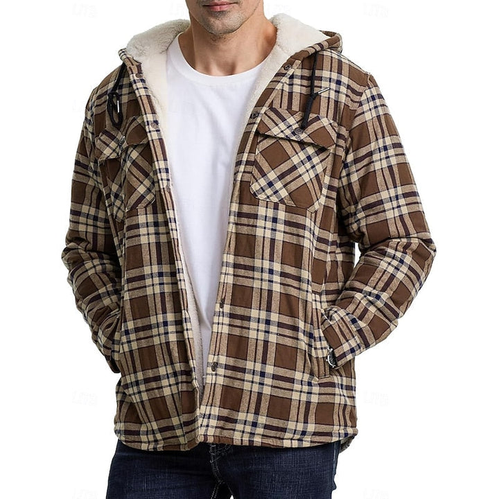Z kapturem Check Overshirt