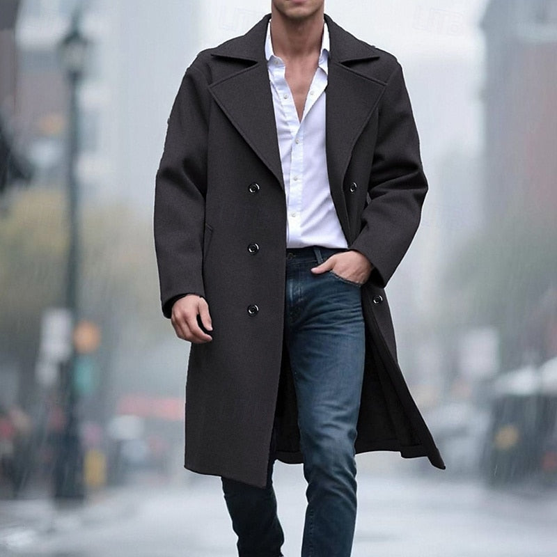 Dopasowany długi Overcoat