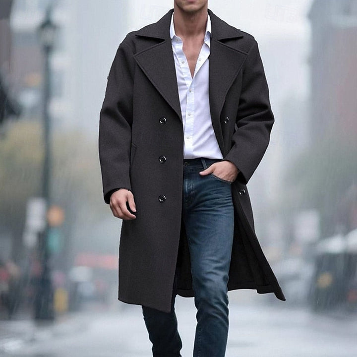 Dopasowany długi Overcoat