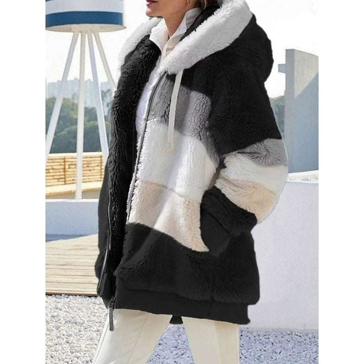 Przytulny z kapturem Zip-Up kurtka