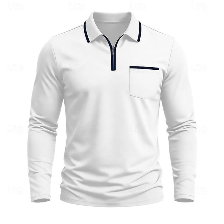 Elegancki zamek 1/4 koszulka polo