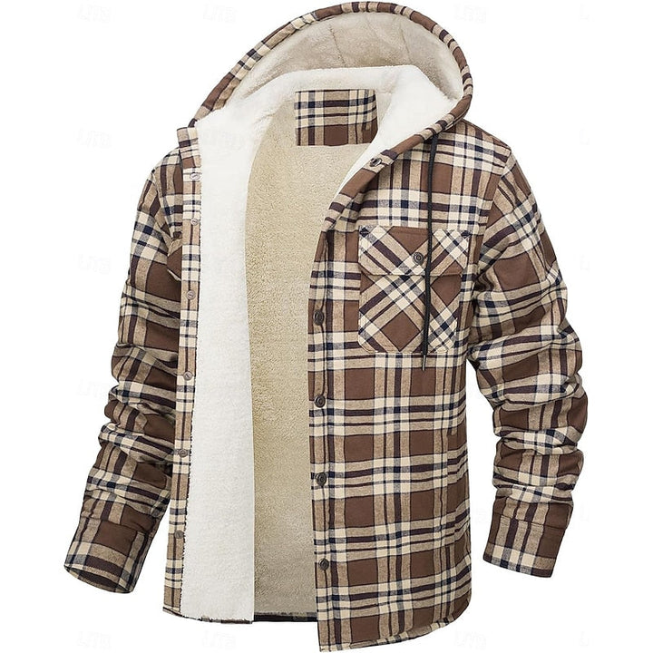 Z kapturem Check Overshirt
