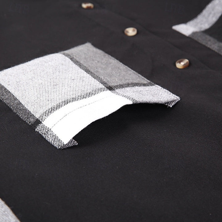 Nowoczesny Patchwork kurtka koszulowa