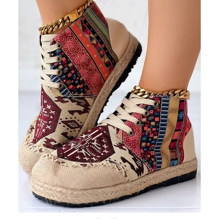 Boho wzorzysty wysokie sneakersy