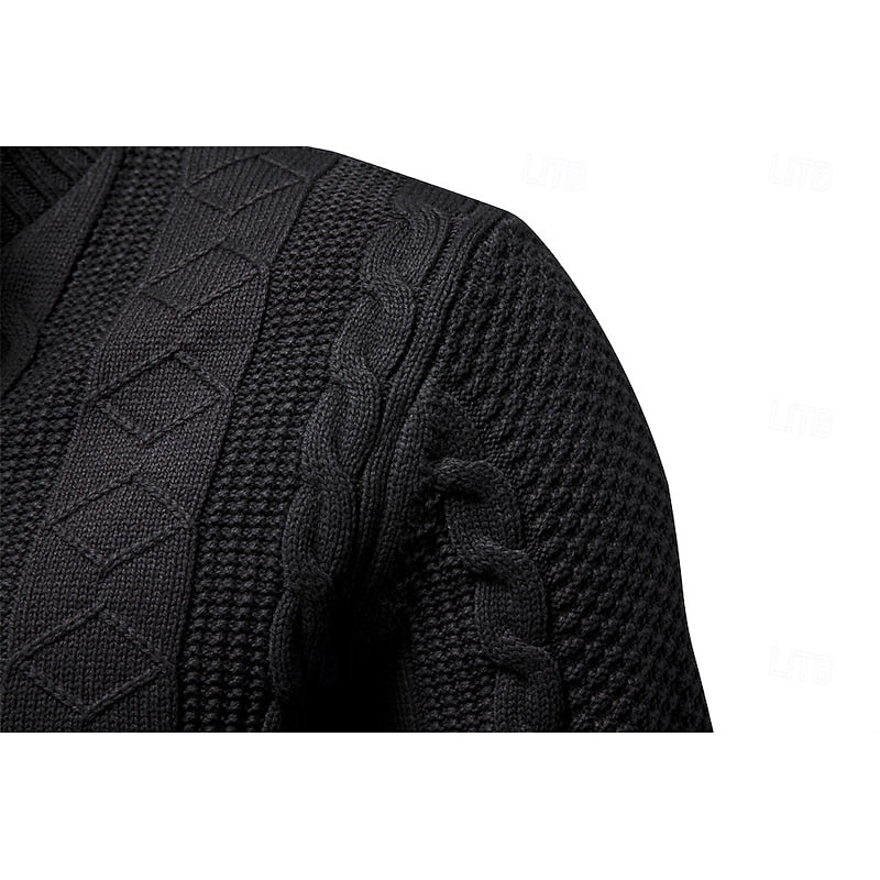 Fakturowany Zip-Up kardigan