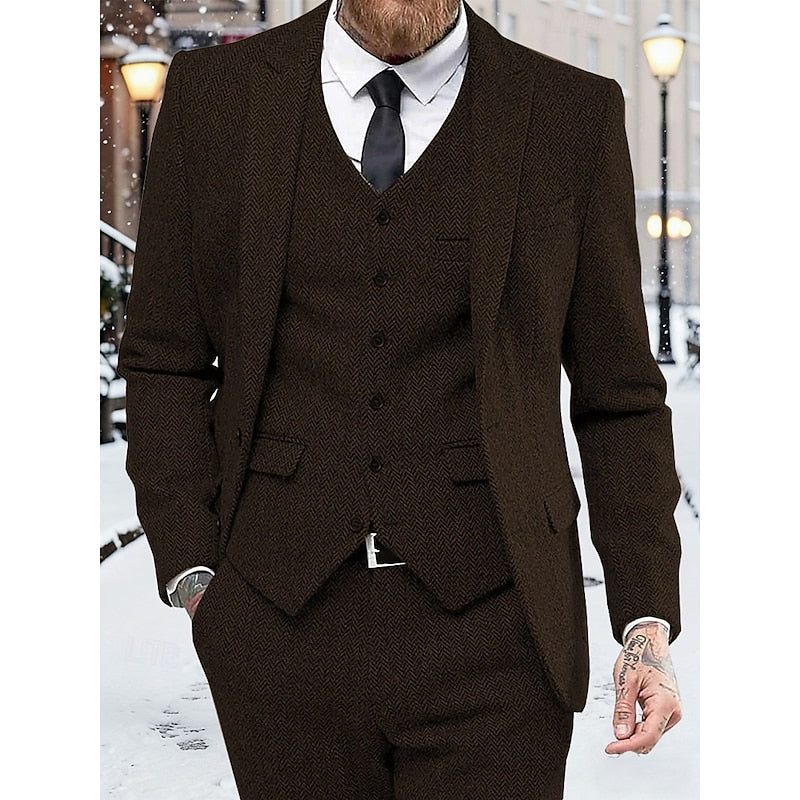 Elegancki trzyczęściowy zestaw garniturowy