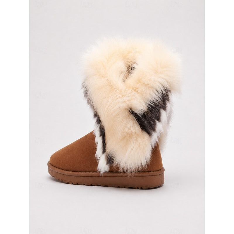 Fluffy-Trimmed buty zimowe