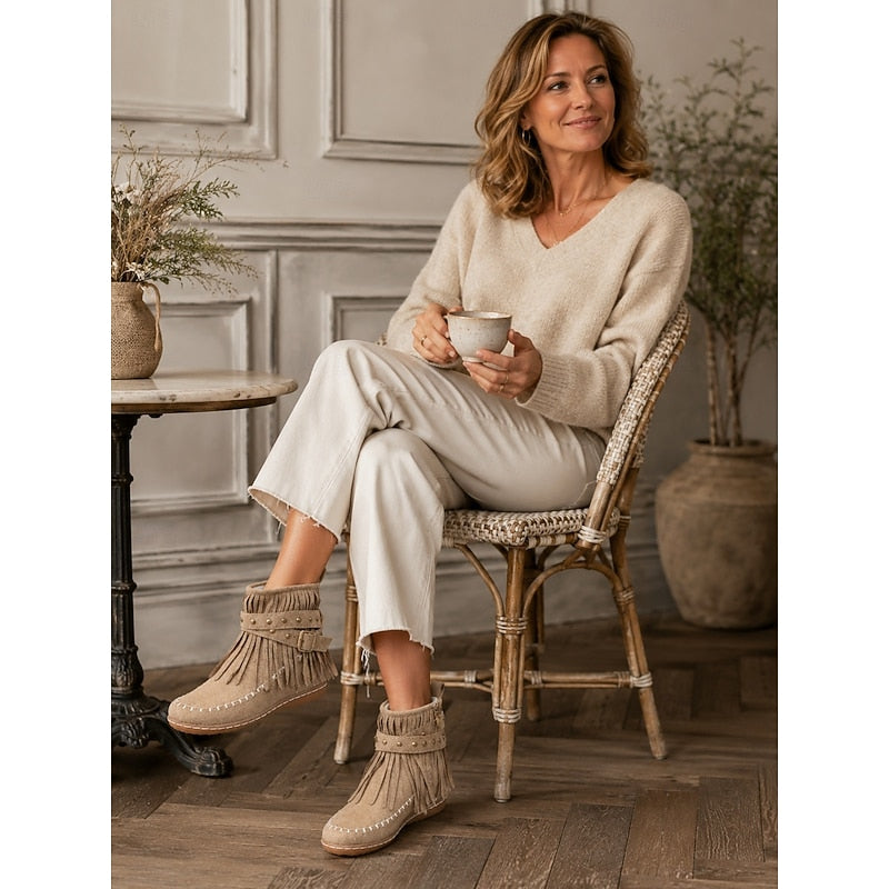 Fringe Moccasin botki