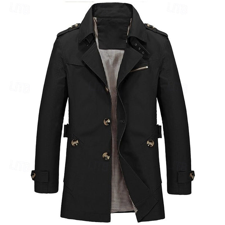 Elegancki Single-Breasted Trench płaszcz