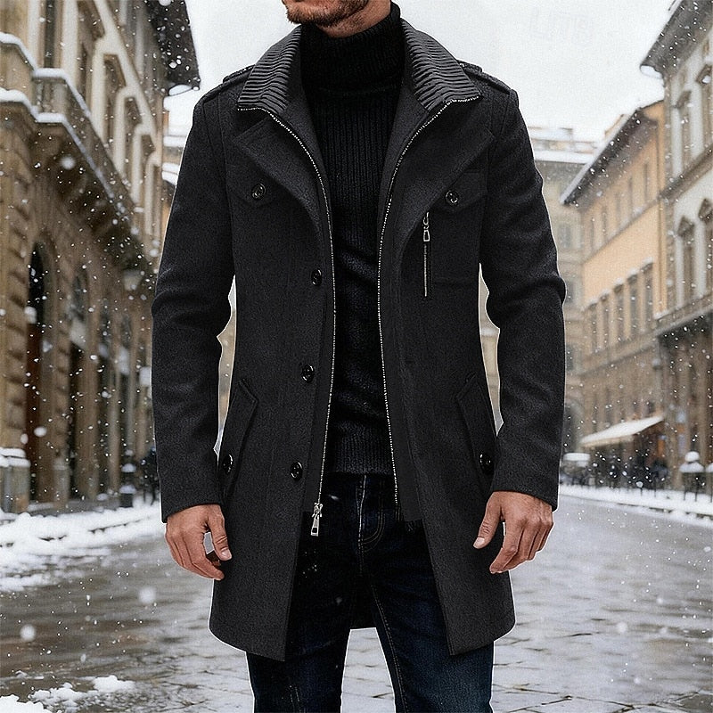 Elegancki dopasowany Overcoat