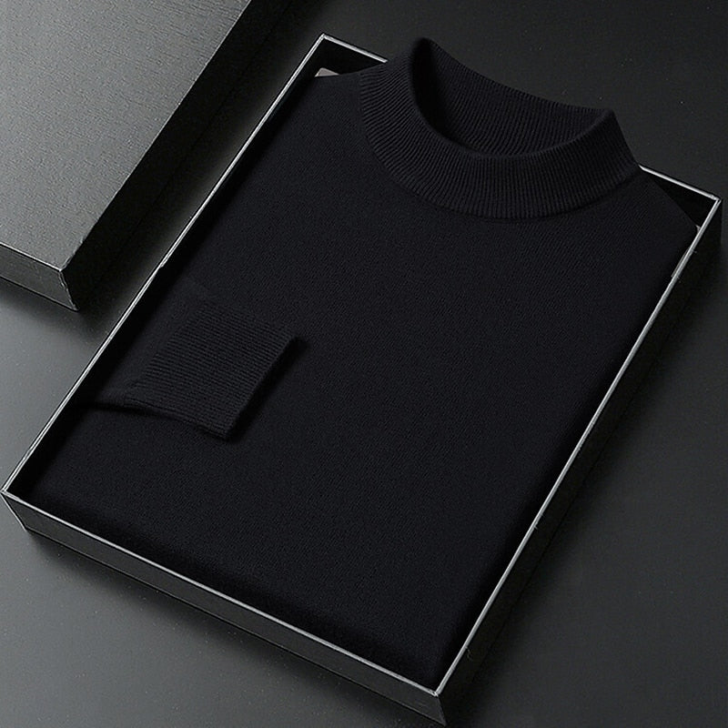 Elegancki imitacja szyja sweter