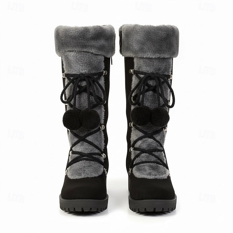 Przytulny sznurowane buty zimowe