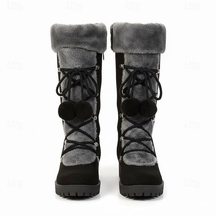 Przytulny sznurowane buty zimowe