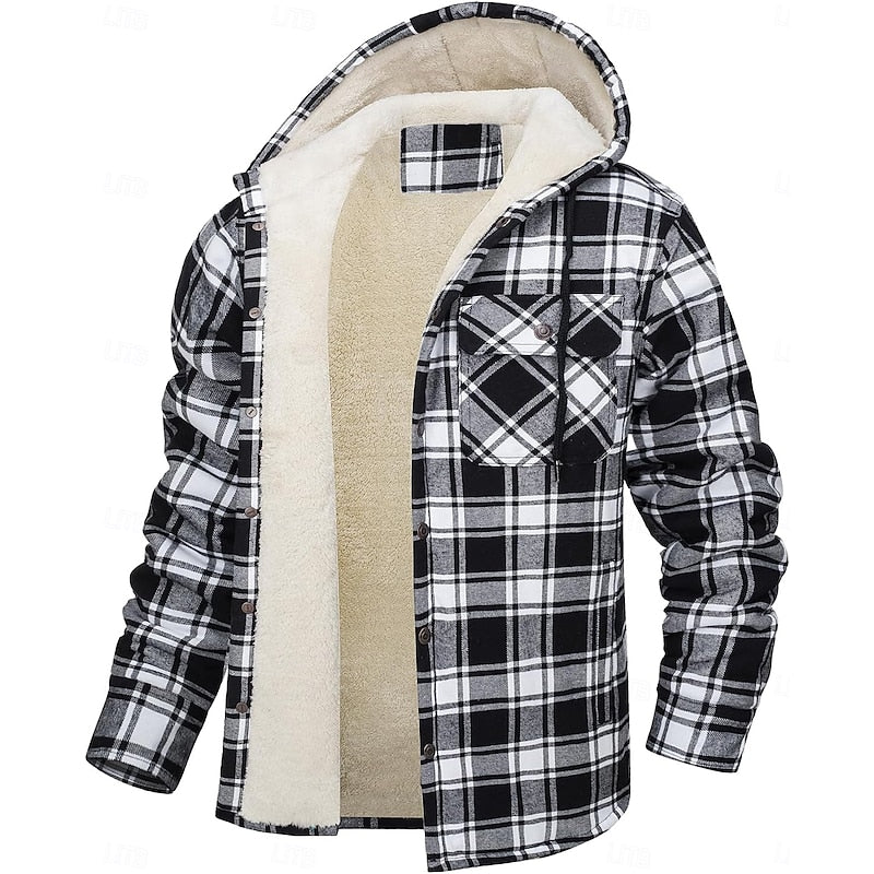 Z kapturem Check Overshirt