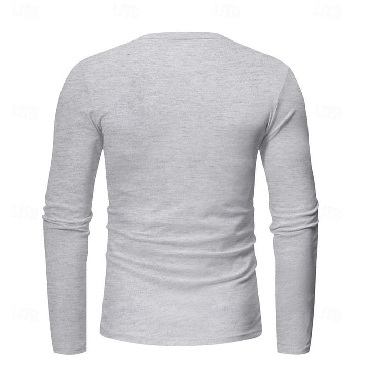 Klasyczny długi-rękaw Henley